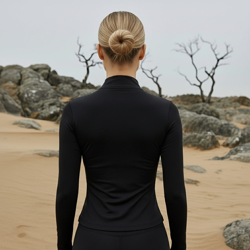 BOOTYUP Vintage Dark Black Zipper Vest